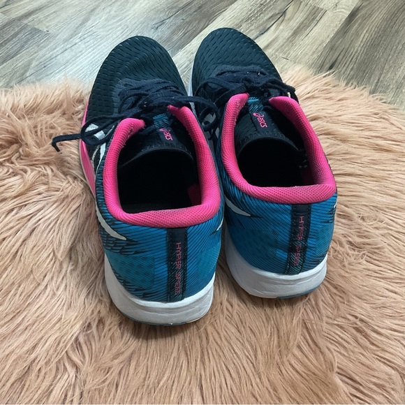 ASICS HYPER SPEED Blue Pink Gel Sneakers Size 11 - Picture 5 of 10